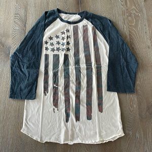 Men’s American Eagle 3/4 Sleeve Raglan Tee | Large Tall | Athletic Fit